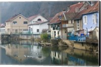 Doubs River Valley, Canal Town, France Fine Art Print