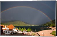 Rainbows at Lake Gerardmer, France Fine Art Print