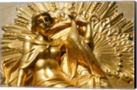 Golden Statuary, Commerz Bank in Leipzig Fine Art Print