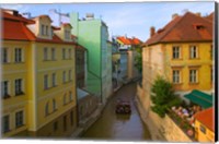 Historical Buildings and Canal, Czech Republic Fine Art Print