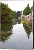 River Serein Flowing Through Chablis in Bourgogne, France Fine Art Print