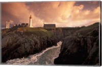 Pointe De St Mathieu Lighthouse at Dawn, Brittany, France Fine Art Print