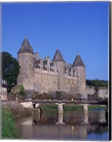 Josselin Chateau and River Oust, Brittany, France Fine Art Print