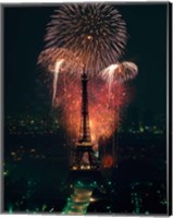 Fireworks, Eiffel Tower, Paris, France Fine Art Print