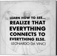 Learn How to See -Da Vinci Quote Fine Art Print