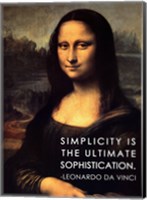 Simplicity is the Ultimate Sophistication -Leonardo Da Vinci Fine Art Print