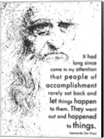 People of Accomplishment -Da Vinci Quote Fine Art Print