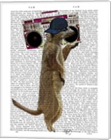 Meerkat with Boom Box Ghetto Blaster Fine Art Print