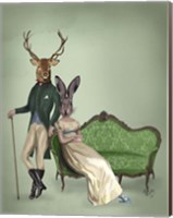 Mr Deer and Mrs Rabbit Fine Art Print