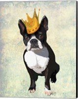 Boston Terrier and Crown Fine Art Print