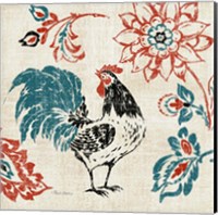 Toile Rooster I Fine Art Print