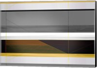 Abstract Grey and Yellow Stripes Fine Art Print