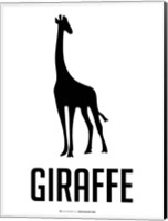 Giraffe Black Fine Art Print