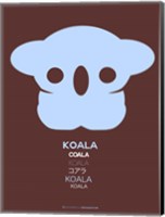 Blue Koala Multilingual Fine Art Print