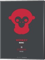 Red Mokey Multilingual Fine Art Print