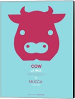 Red Cow Multilingual Fine Art Print