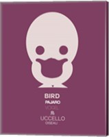 Purple Bird Multilingual Fine Art Print