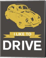 I Like to Drive Beetle 1 Fine Art Print