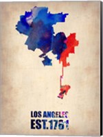 Los Angeles Watercolor Map 1 Fine Art Print