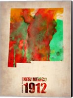 New Mexico Watercolor Map Fine Art Print
