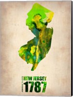 New Jersey Watercolor Map Fine Art Print