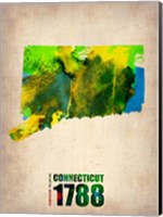 Connecticut Watercolor Map Fine Art Print