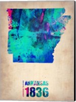 Arkansas Watercolor Map Fine Art Print