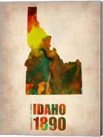 Idaho Watercolor Map Fine Art Print