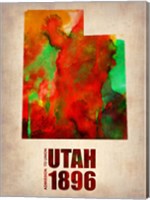 Utah Watercolor Map Fine Art Print