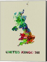 United Kingdom Color Splatter Map Fine Art Print