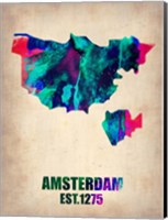 Amsterdam Watercolor Map Fine Art Print