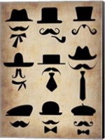 Hats Glasses and Mustaches Fine Art Print