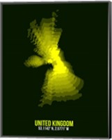 United Kingdom Radiant Map 3 Fine Art Print