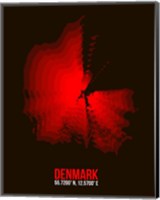 Denmark Radiant Map 3 Fine Art Print