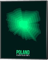 Poland Radiant Map 1 Fine Art Print