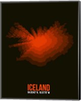 Iceland Radiant Map 1 Fine Art Print
