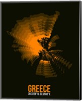 Greece Radiant Map 2 Fine Art Print