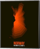Norway Radiant Map 1 Fine Art Print