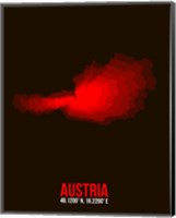 Austria Radiant Map 1 Fine Art Print