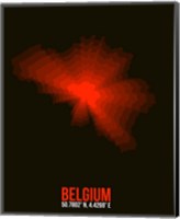 Belgium Radiant Map 1 Fine Art Print