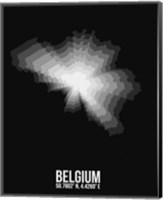 Belgium Radiant Map 3 Fine Art Print