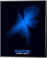 Netherlands Radiant Map 1 Fine Art Print