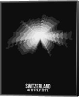 Switzerland Radiant Map 4 Fine Art Print