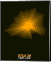 Vatican City Radiant Map 2 Fine Art Print