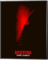 Argentina Radiant Map 2 Fine Art Print