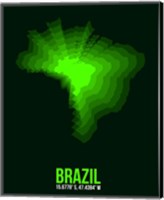Brazil Radiant Map 2 Fine Art Print