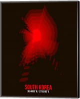 South Korea Radiant Map 1 Fine Art Print