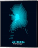South Korea Radiant Map 2 Fine Art Print