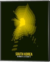 South Korea Radiant Map 3 Fine Art Print