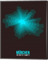 Munchen Radiant Map 1 Fine Art Print